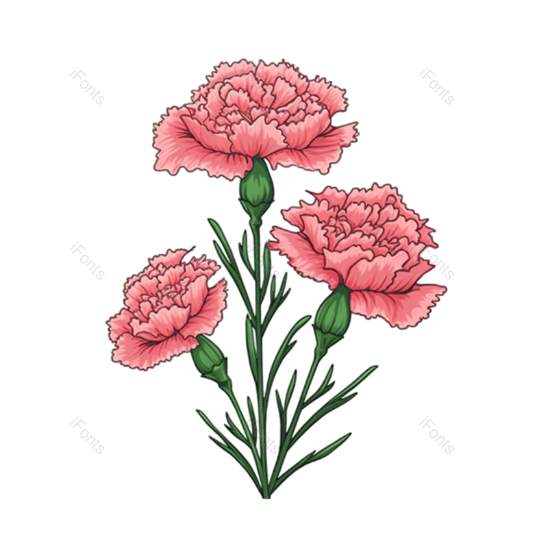 鲜花图片,花朵插画元素,母亲节素材PNG,手绘免抠素材